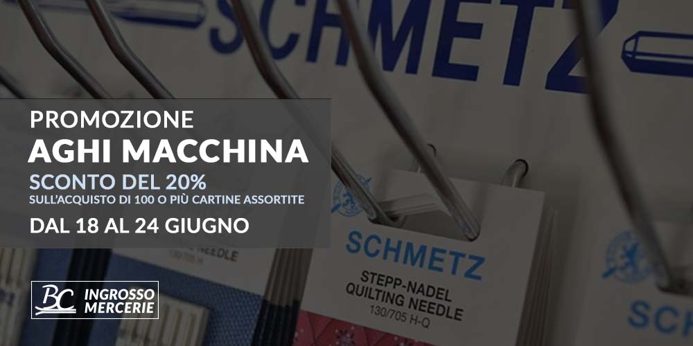 Promozione Aghi Macchina | Sconto del 20% sull’acquisto di 100 o più cartine assortite