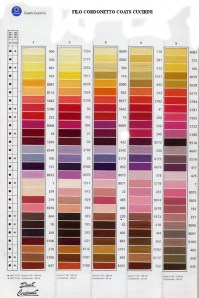 Cartella Colori Filo Cordonetto Coats Cucirini