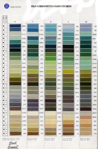 Cartella Colori Filo Cordonetto Coats Cucirini