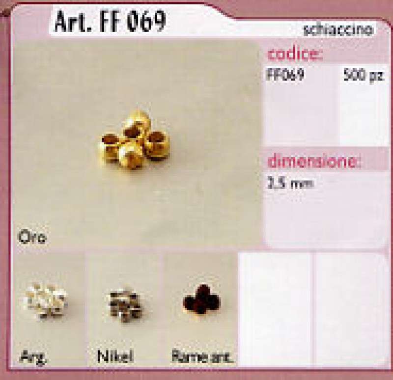 PERLE A PRESSIONE MM.2,5 pz.500