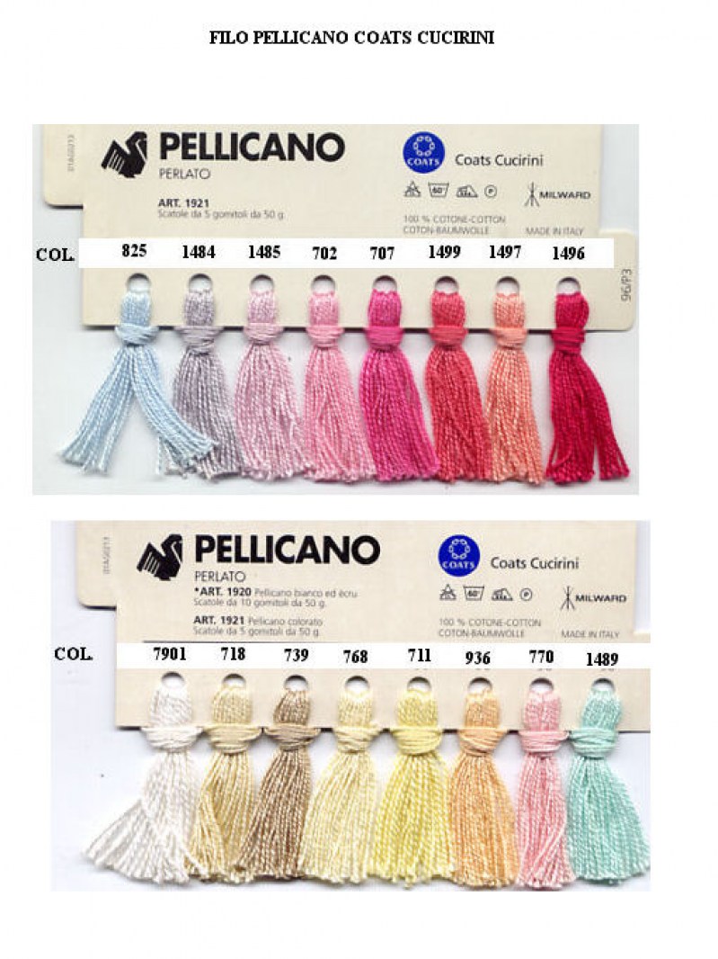 Cartella Colori Pellicano Coats Cucirini