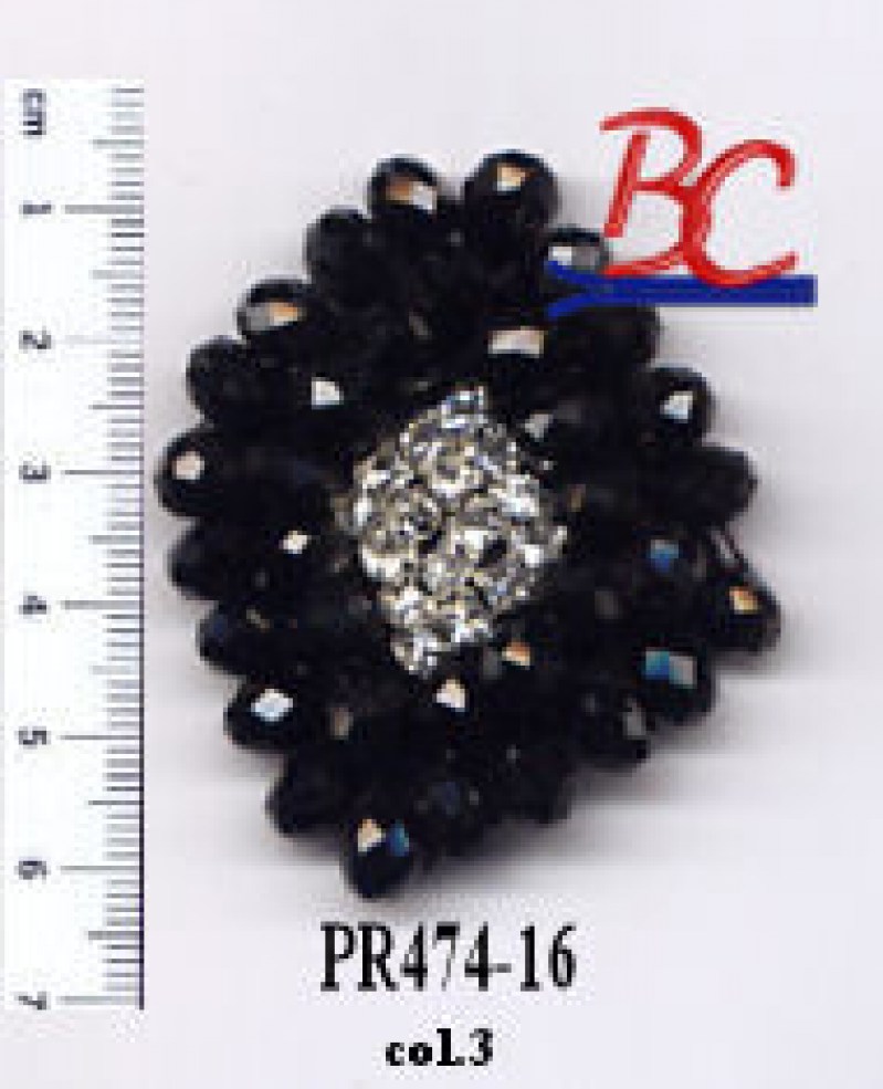 RICAMO PERLE E STRASS ROMBO