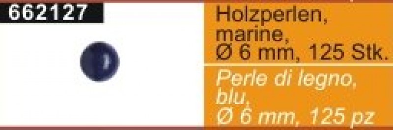 Perle di legno, blu, 