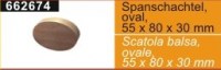 Scatola balsa, ovale, 55x80x30 mm