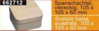 Scatola balsa, quadrata, 105x105x60 mm